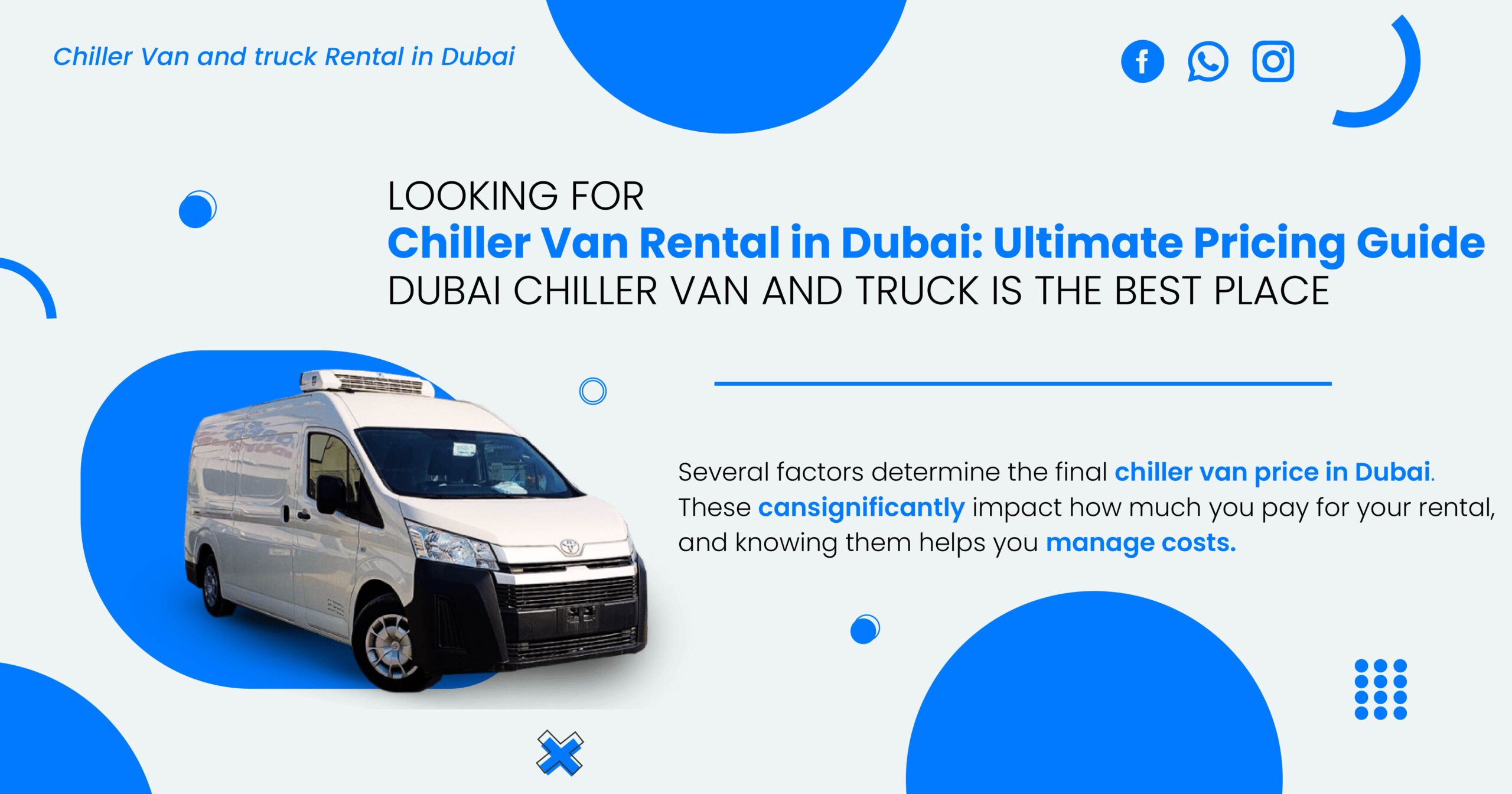 Chiller Van Rental in Dubai