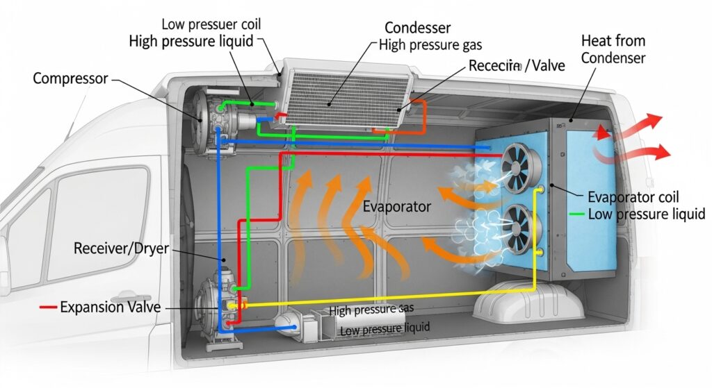 How a van freezer unit works